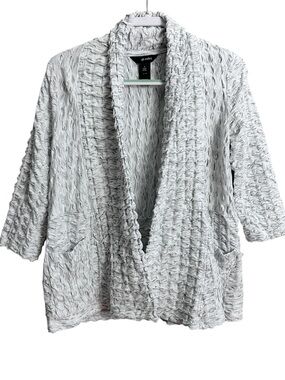 Ali Miles Textured Open Cardigan
